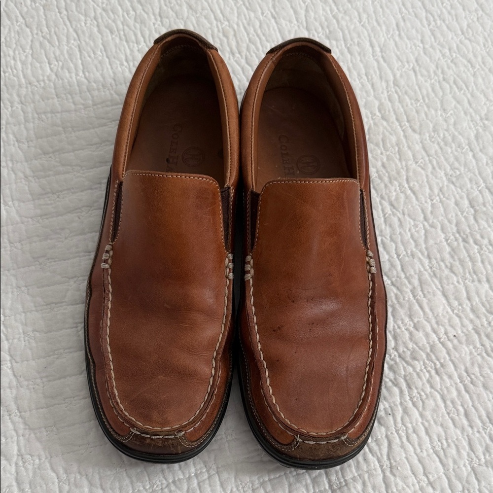 Cole Haan Men's Brown Leather Slip-On Loafers size 8.5